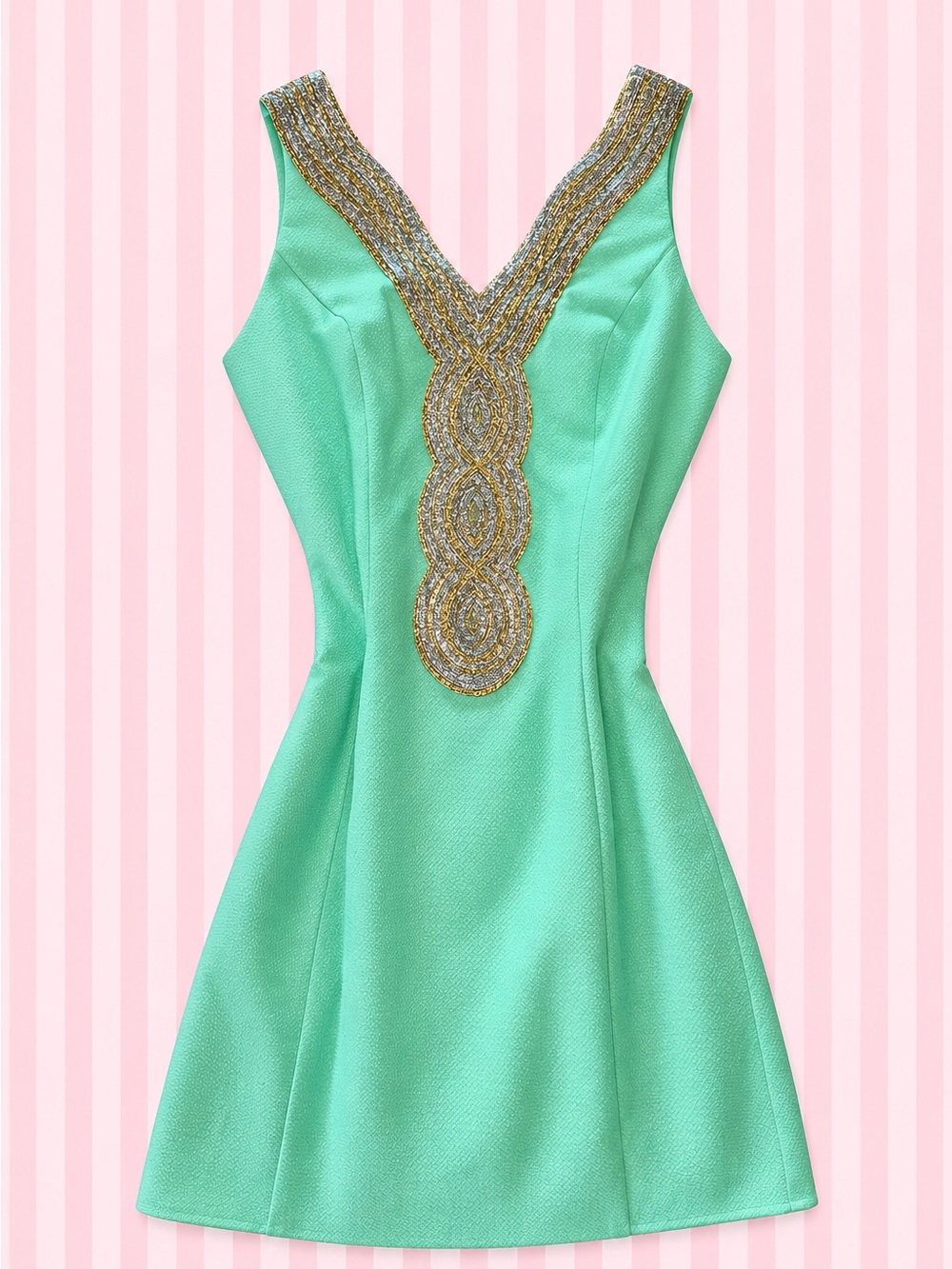 NWT Pink Lily Tiffany Blue Metallic Embellished Mini Dress | Y2K Glam